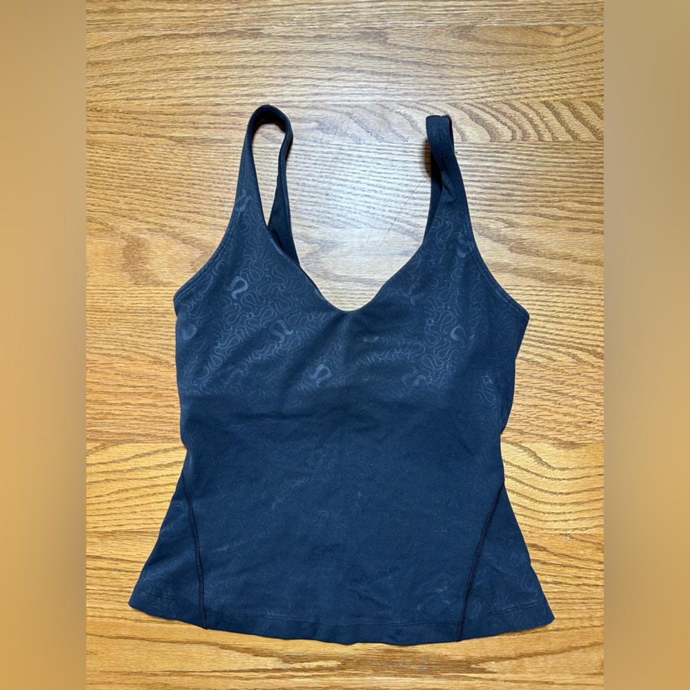 Womens Lululemon Align Black Logo Tank Top Size 4